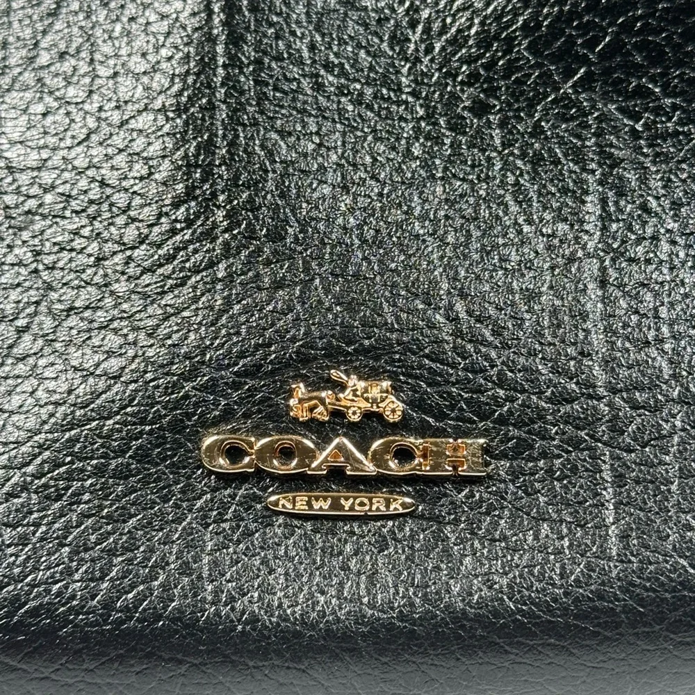 COACH MERCER SATCHEL BLACK LEATHER BAG - Picture 8 of 9